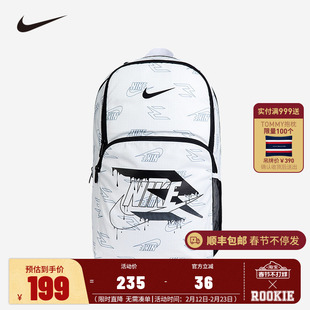 Nike3brand耐克满印大容量背包男女同款书包情侣双肩包