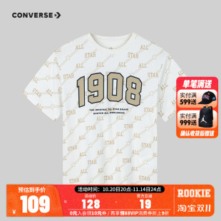 儿童潮牌T恤大小童女童透气半袖 上衣2025新款 薄 男童短袖 匡威童装