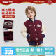 新款 棉服冬季 李维斯儿童装 中大童保暖棉衣外套棒球服 新年红色