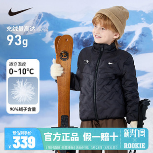 Nike 3brand儿童羽绒服男童女童棉服2025冬季新款保暖轻薄外套潮