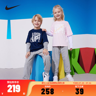 2件套2025秋新款 Nike 男女童衛(wèi)衣長褲 兒童套裝 3brand耐克童裝 潮
