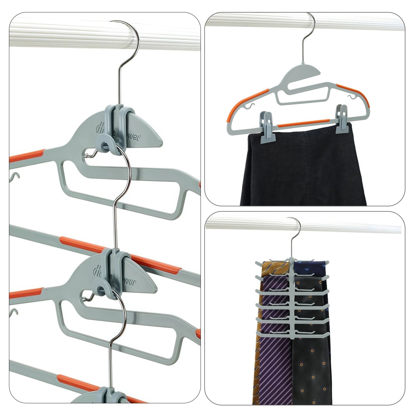 HOME POWER衣架配件 塑料裤夹子 裤架 迷你钩 领带架满就包邮