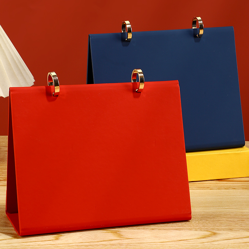 简约企业定制台历架双环金属日历