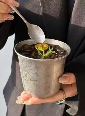 304食品级不锈钢杯工业风ins户外咖啡杯工业风杯子高颜值冷饮杯子