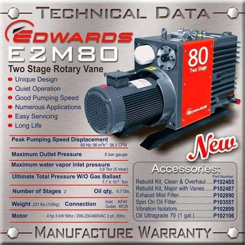 Edwards E2M80 旋片式双级旋片真空泵