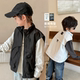 男童马甲外穿春秋2026新款 痞帅马夹外套男孩防水坎肩洋气 儿童秋装