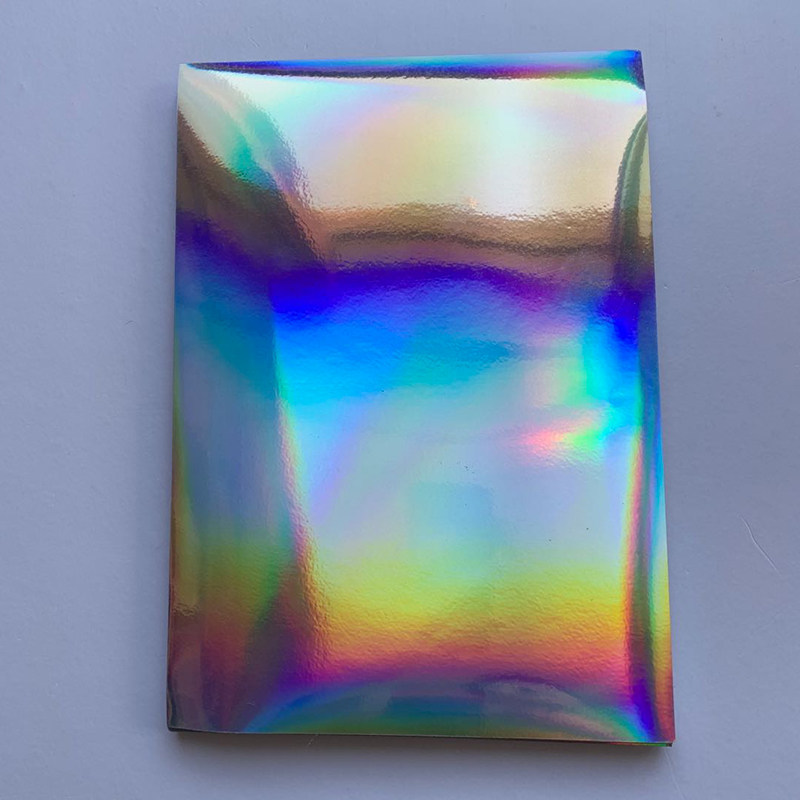 a4素面镭射条码pet膜幻彩亮银色防水不干胶标签贴激光打印纸贴纸