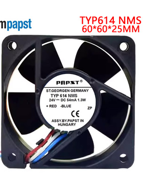 全新原装德国直流风扇 TYP614NMS 24V1.3W 6CM 6025 变频器风扇