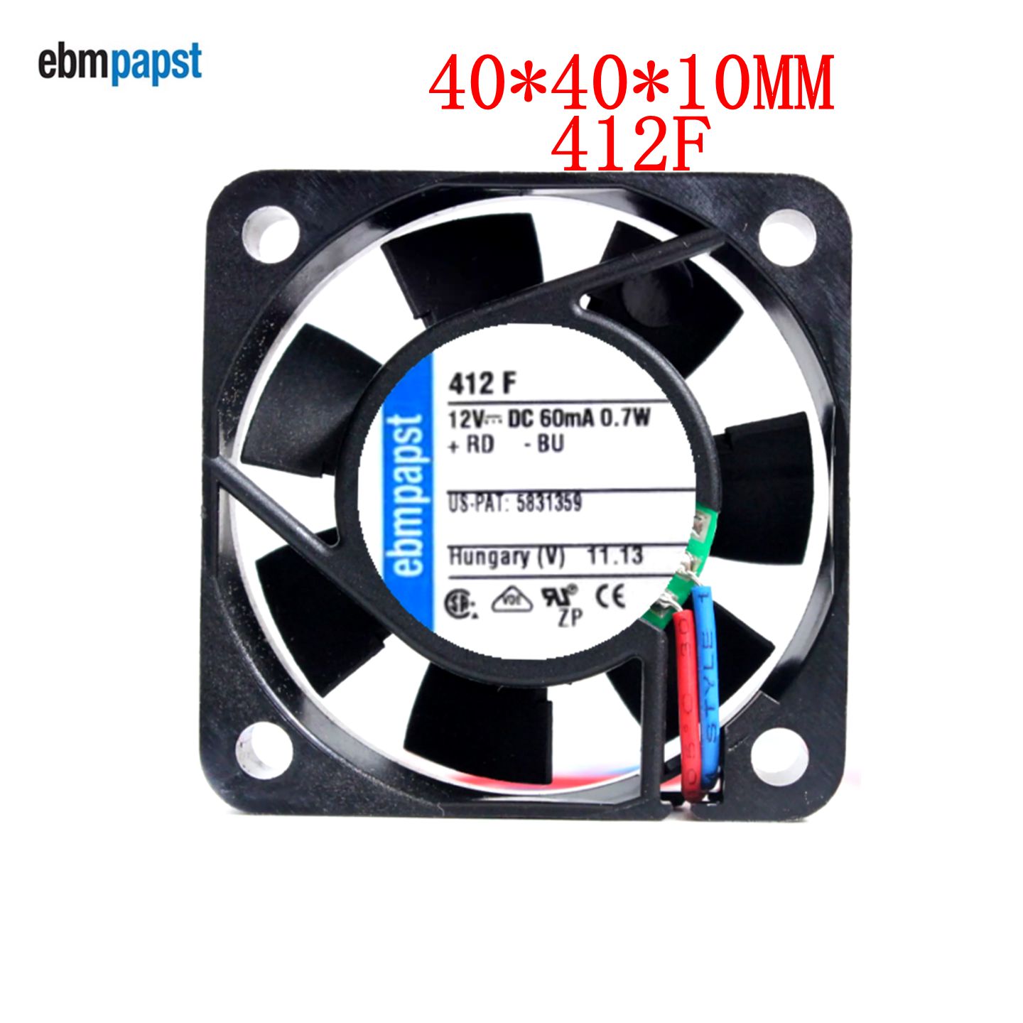 412F 全新德国进口原装 4010 DC12V 0.7W 4CM/厘米超静音散热风扇