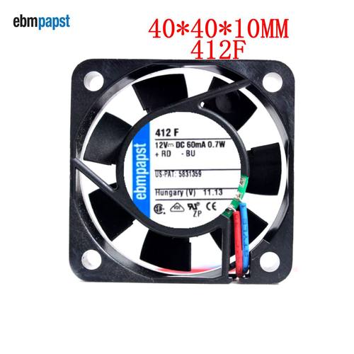 412F 全新德国进口原装 4010 DC12V 0.7W 4CM/厘米超静音散热风扇