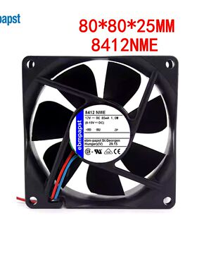 全新现货德国进口风机12VDC 1.00W 直流风扇 8412NME 8cm静音风扇