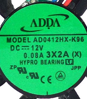 全新ADDA AD0412HX-K96 4006 4CM 12V 0.08A 超薄静音散热风扇