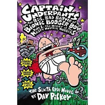 现货 英文 内裤超人6 大战鼻涕金刚上 Captain Underpants and the Big, Bad Battle of the Bionic Booger Boy, Part 1