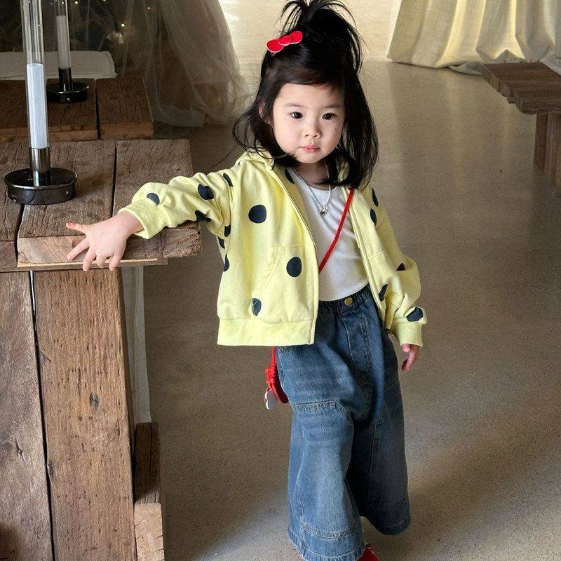 26春季新款女童洋气波点连帽开衫上衣儿童卡通休闲百搭卫衣外套潮,童装/婴儿装/亲子装,普通外套,淘宝优惠券,粉丝福利购,淘宝优惠卷