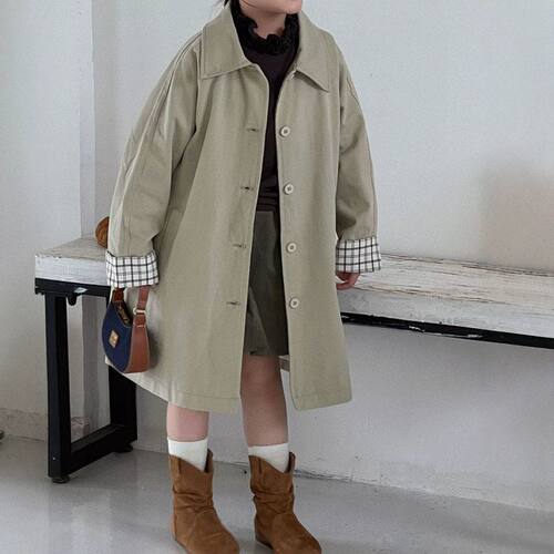 秋款女童洋气i风衣外套