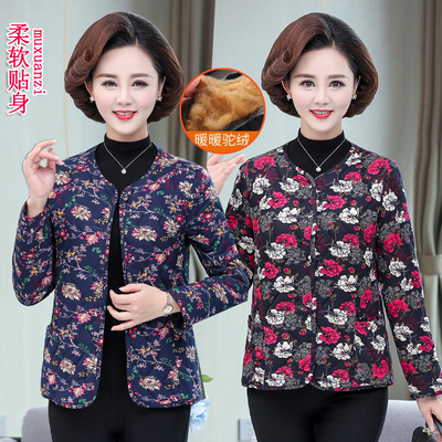 长袖棉衣轻盈保暖棉服女妈妈装