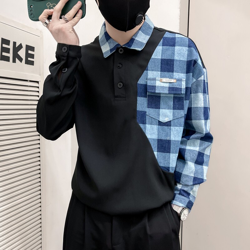 CS12-P58控78夏季新款店主风社会小伙衬衫衬衣男,男装衬衫,电商B363-1