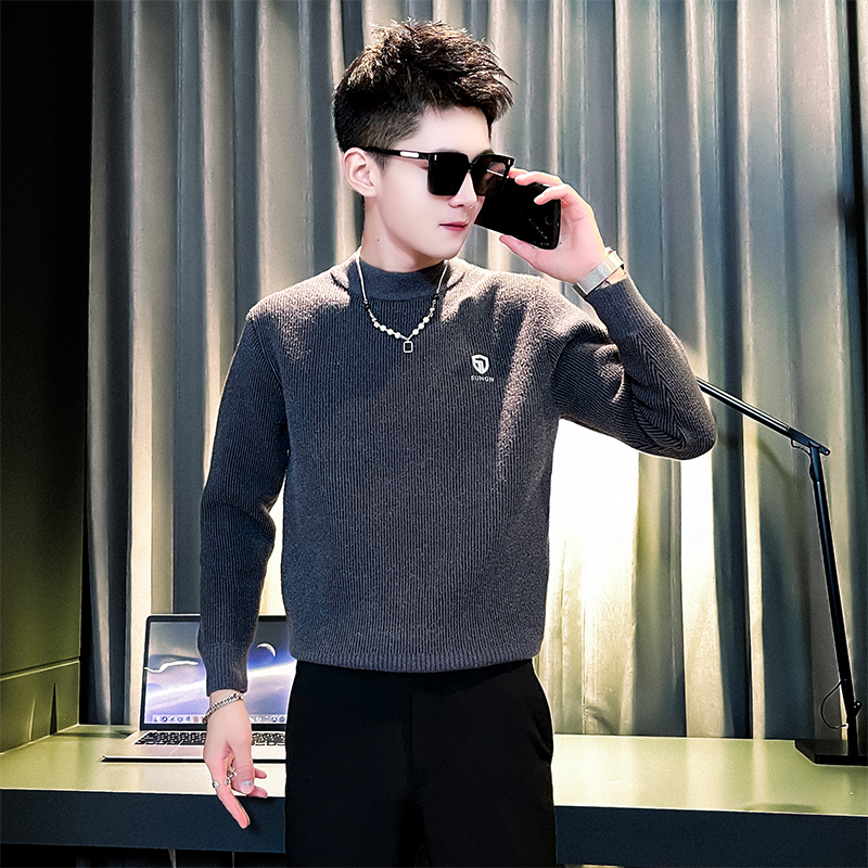 M25P68抖音同款社会小伙男士秋冬毛衣针织衫，男装针织衫/毛衣，电商B363-1