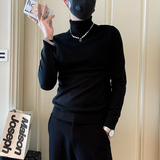 M15P48秋冬高领毛衣纯色打底针织衫男士2024新款社会小伙，男装针织衫/毛衣，电商B363-1