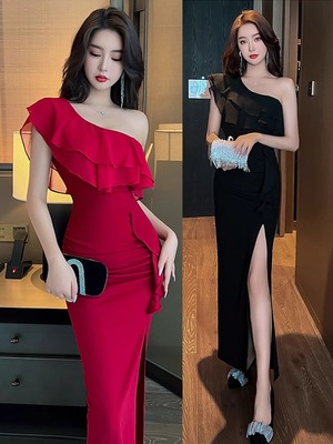 连衣裙晚礼服足疗按摩工作服长裙