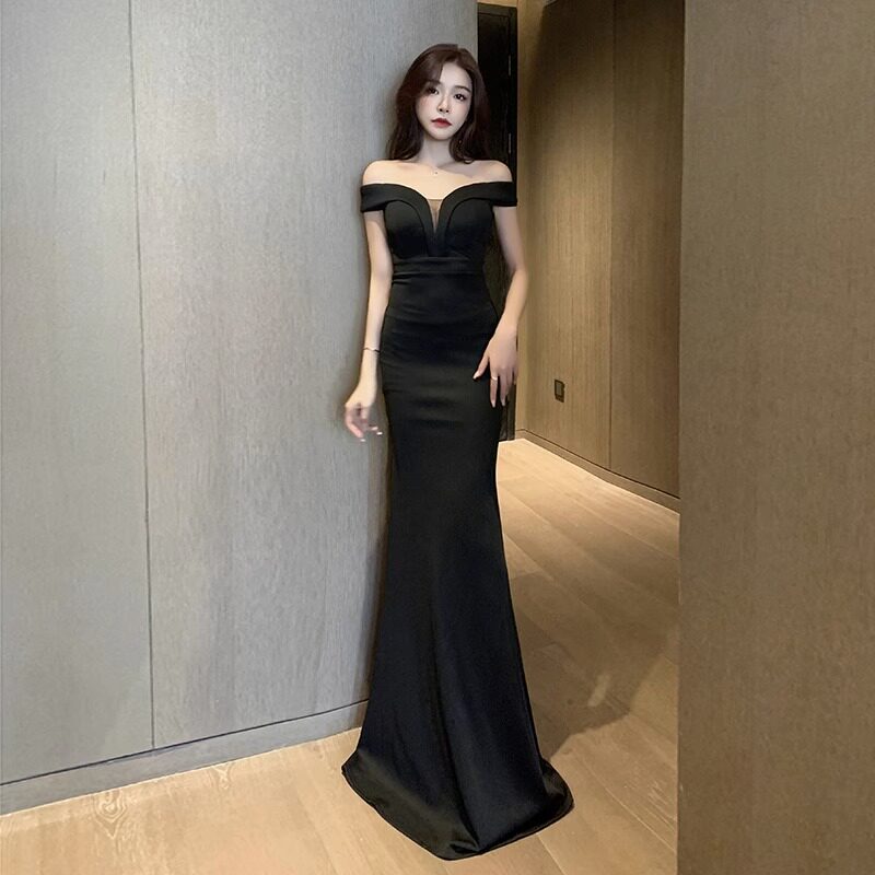 夜场连衣裙性感长款桑拿技师工作服气质夜总ktv佳丽晚礼服长裙女