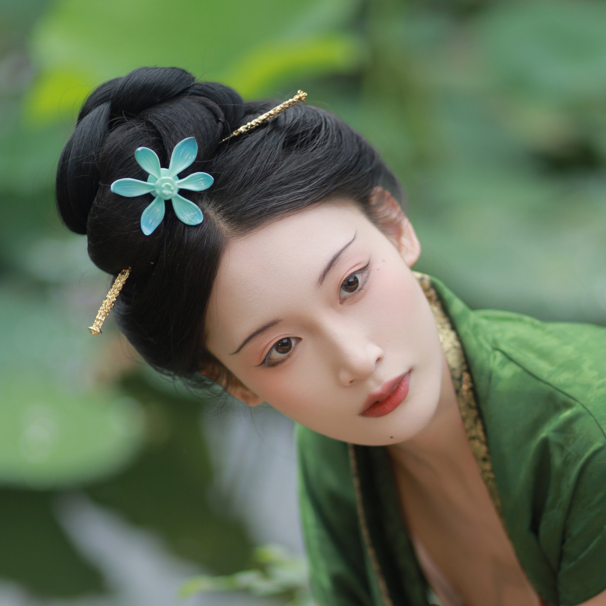 复原宋制花顶簪3d打印簪子汉服配饰新中式发簪古风饰品旗袍头饰