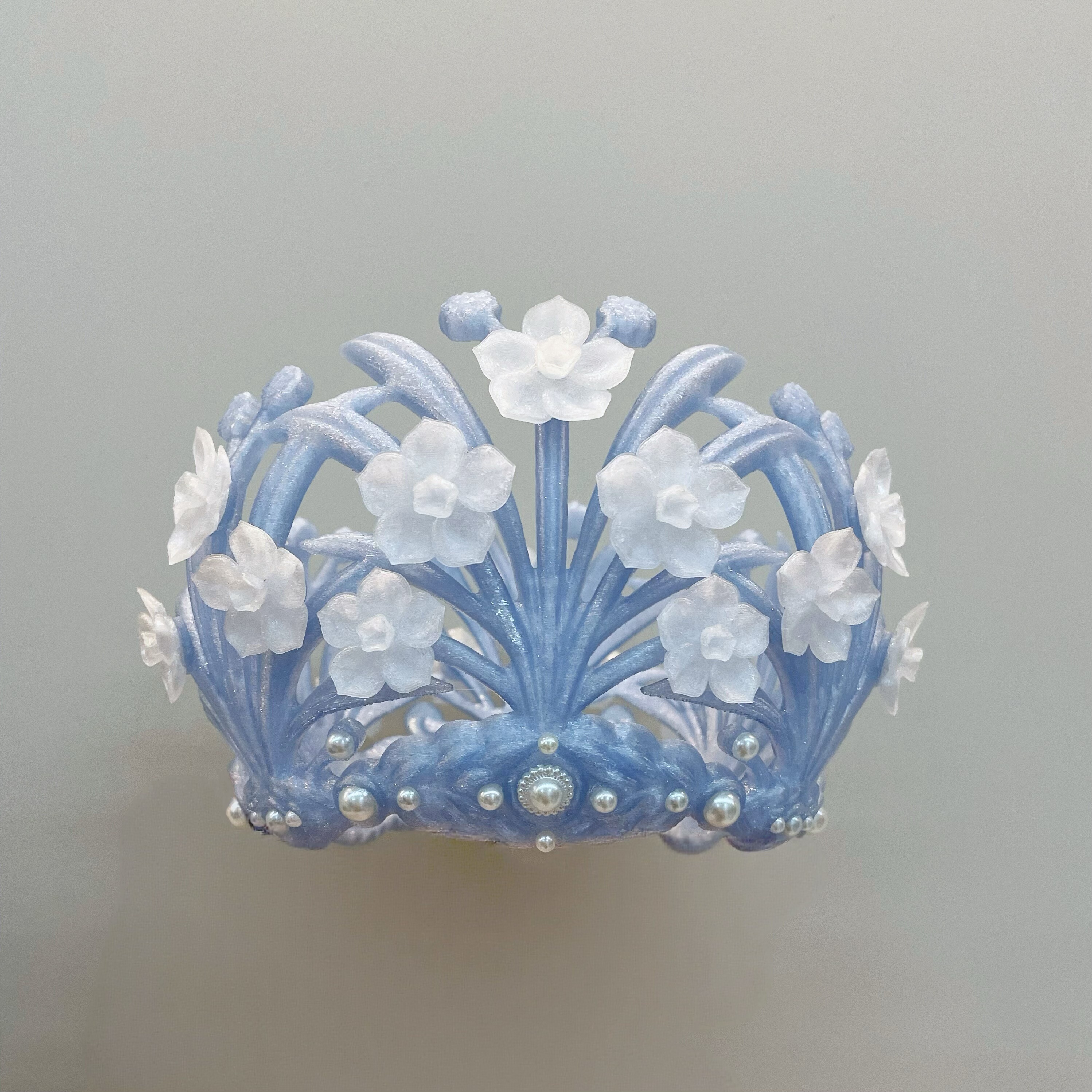 3d打印汉服发冠水仙宋冠原创设计古风汉服头饰发饰汉服配饰