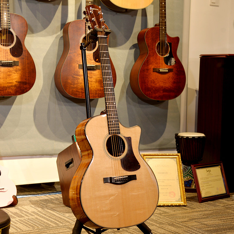 特别版eastman伊斯特曼ac322ceov云杉古夷苏木全单电箱民谣吉他