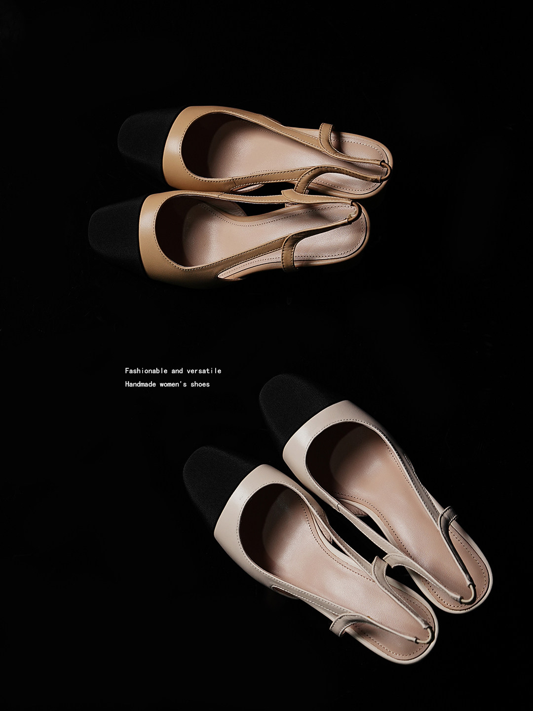 浅口真皮大码凉鞋单鞋女小香风一字带气质法式裸色羊皮包头女2024