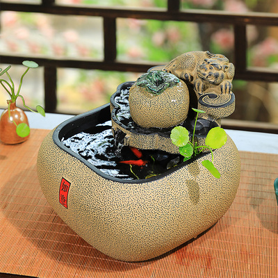 新中式桌面流水摆件新居礼品