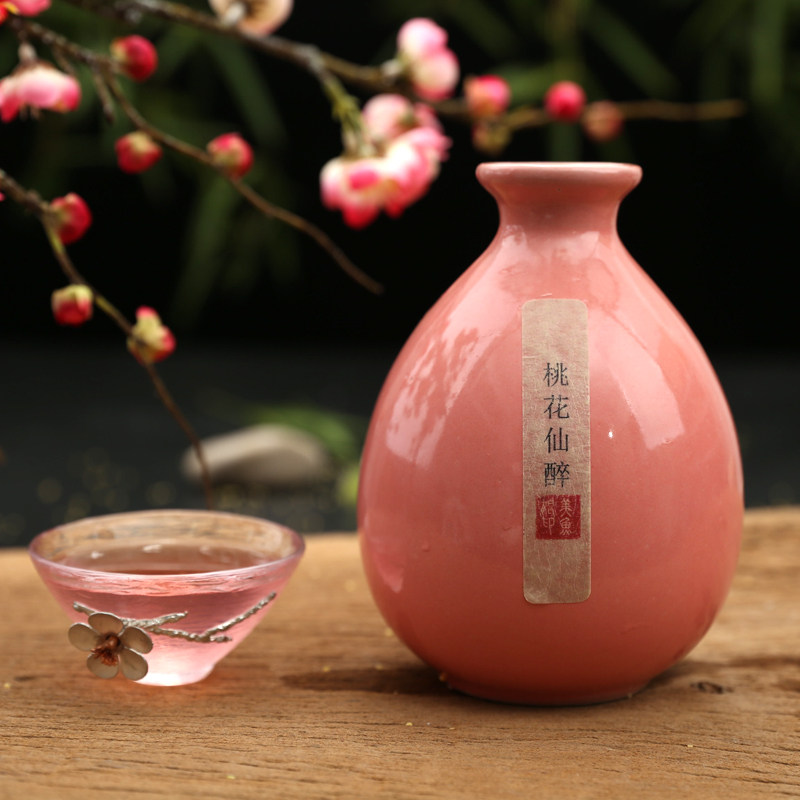 【美娘鱼】 桃花醉酒500ml礼盒装桃花酿酒古风西塘姑苏酒