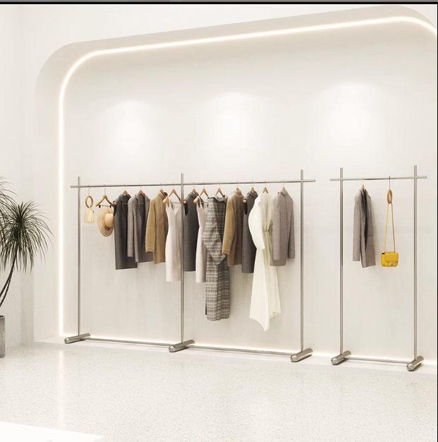 展示架服装不绣钢服装店挂衣架