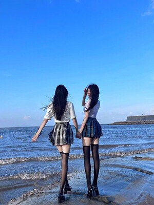 澜jk制服原创正版套装学院风学生纯欲辣妹收腰衬衫39cm百褶格裙夏