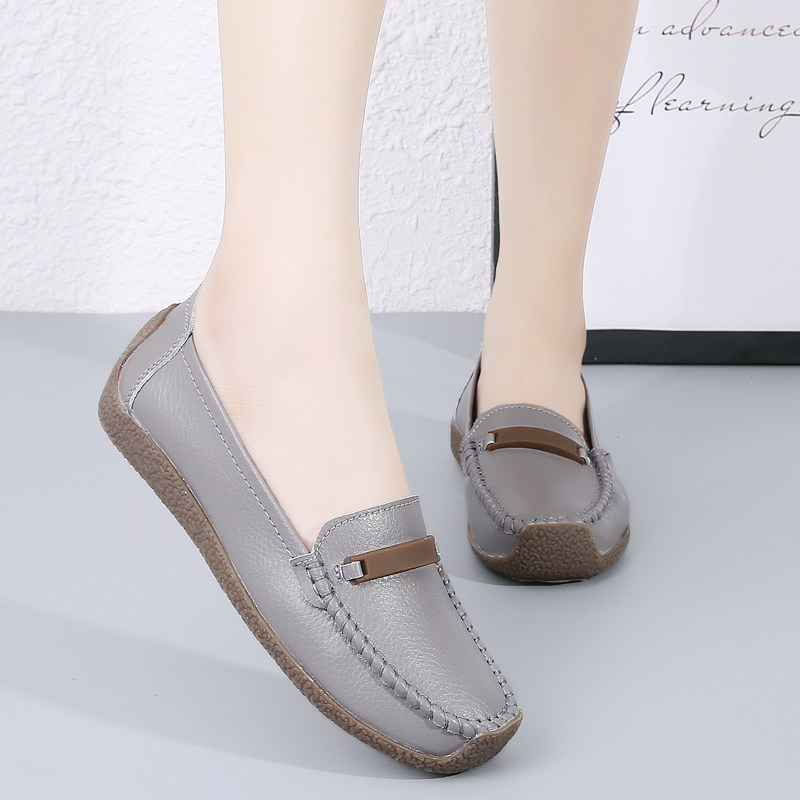 春秋新款女鞋特大码41 43平跟单鞋40 42中老年妈妈鞋牛筋底蜗牛鞋,女鞋,浅口单鞋,淘宝优惠券,粉丝福利购,淘宝优惠卷