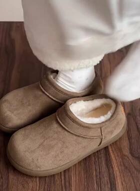 小土豆雪地靴加绒防滑短靴