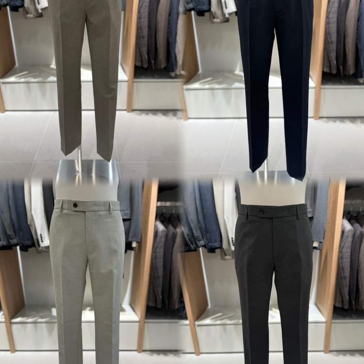 ZIOZIA ANDZ韩国代购2025年夏季韩版修身通勤纯色休闲长裤工装4色