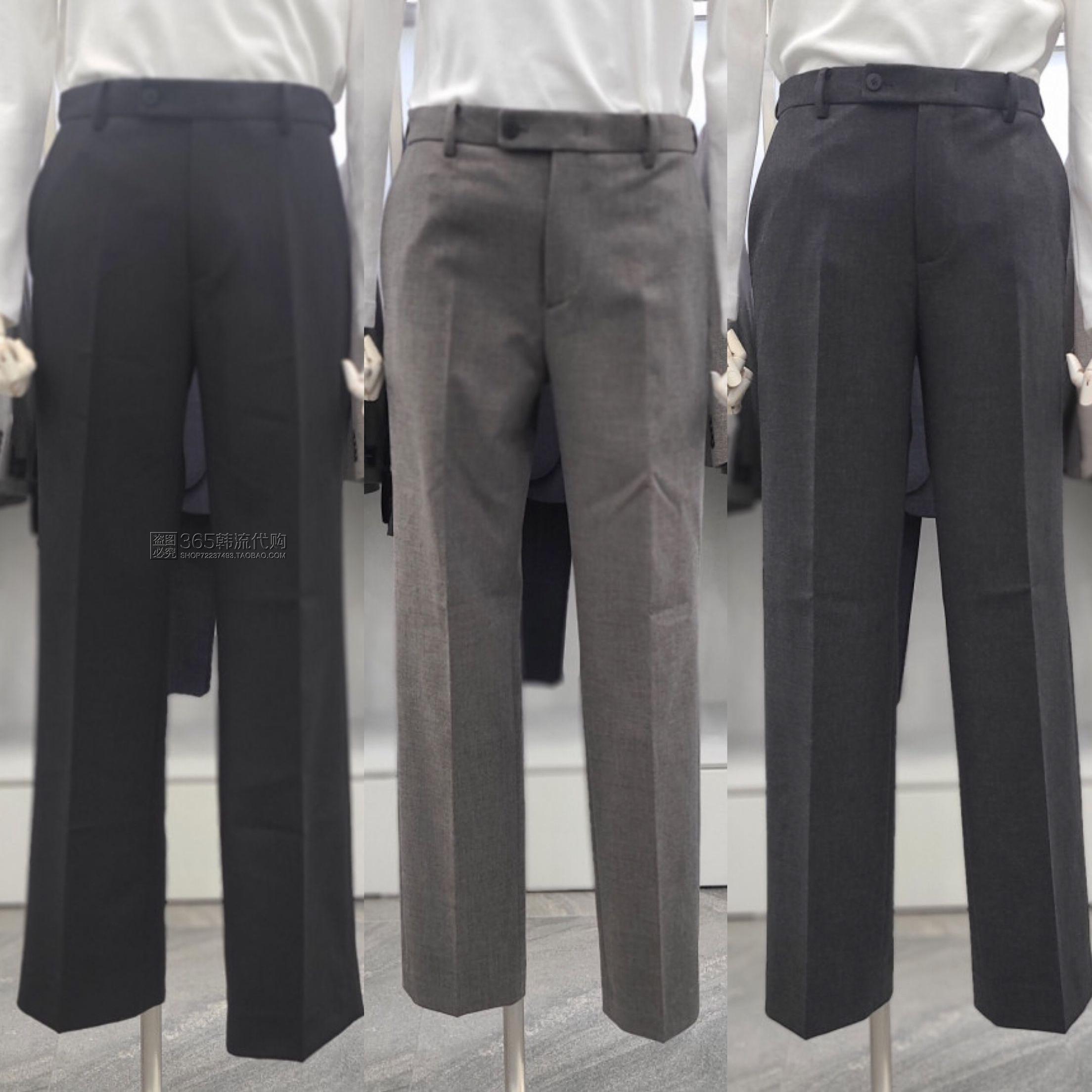 ZIOZIA ANDZ韩国代购2025年春季韩版修身通勤纯色弹力休闲长裤男