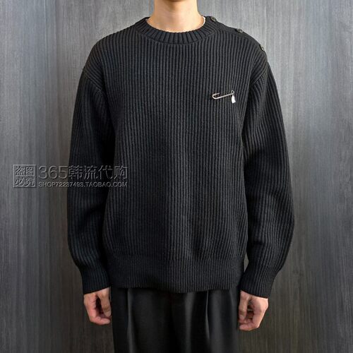 ZIOSONGZIO韩国代购26年冬季韩版纯色圆领针织宽松长袖针织衫2色
