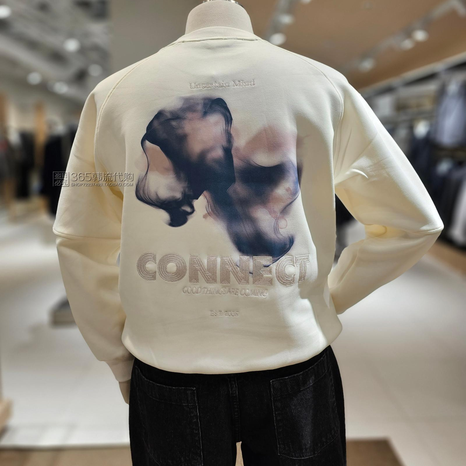 ZIOZIA高端ANDZ韩国代购2025年秋季圆领卡通印花休闲长袖T恤卫衣