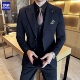 罗蒙西装 西服新郎结婚礼服订婚外套 高级感修身 男套装 商务职业正装