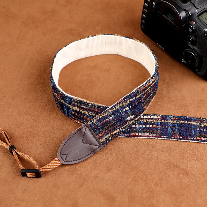 相机背带彩色提花粗线编织单反相机肩带可斜挎
