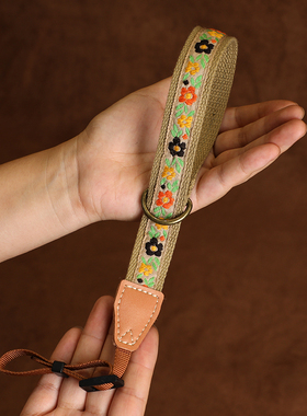 刺绣小花单反微单相机腕带适用5DR6系列手挂绳