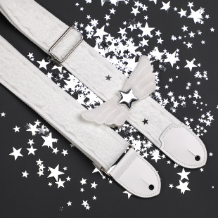 原创银星翅膀通用吉他背带适用各种电吉他贝斯肩带民谣木吉他琴带