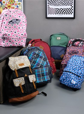 老万vans范斯双肩背包学生男女情侣包休闲电脑旅行书包VN-0NZ0JBT