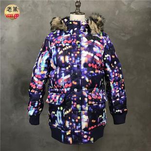 老万VANS范斯JACKET女士长款羽绒服保暖加厚连帽外套VN0004EJI67