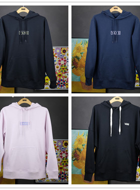 老万VANS 秋小标男女宽松潮流运动休闲套头连帽卫衣 VN0A48AH4NH