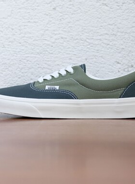 老万VANS范斯 Era绿色拼色轻便舒适男女款帆布鞋低帮VN000CQ6CX1