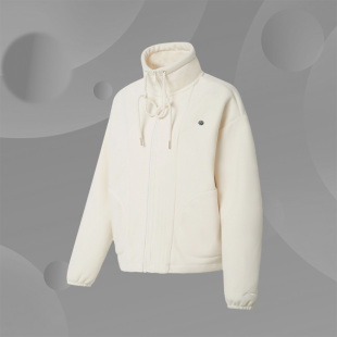 立领加绒保暖夹克外套AFDSC90 女子运动休闲时尚 李宁正品 新款