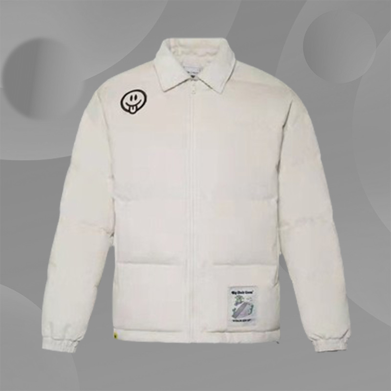 李宁×StevenHarring联名男女运动滑板宽松白鸭绒短羽绒服AYMR487