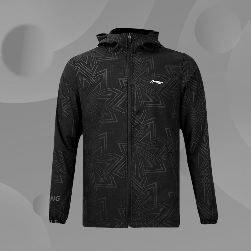 李宁（LI-NING）男超轻训练速干外套运动风衣夹克外套AYYR001